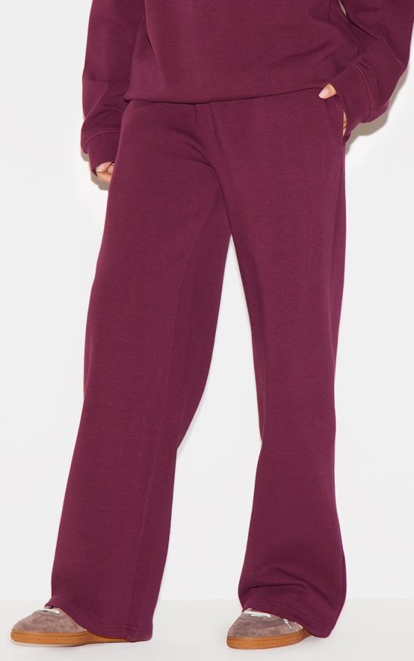 Plum Premium Interlock Straight Leg Sweatpants