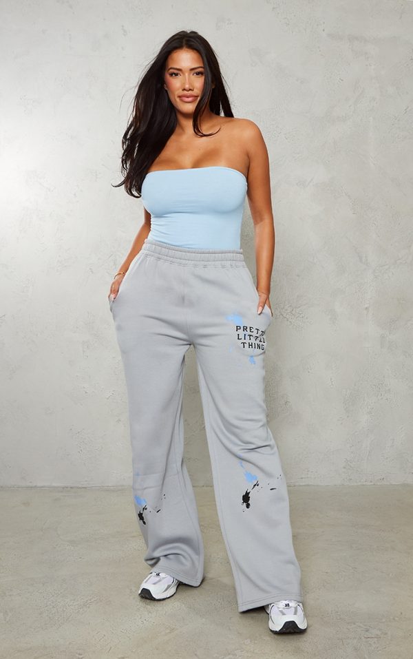 Shape Grey Printed Straight Leg Sweatpants