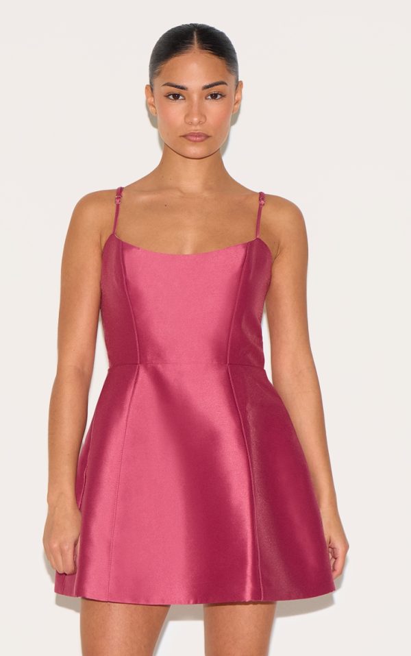 Petite Blush Rose Structured Shift Dress