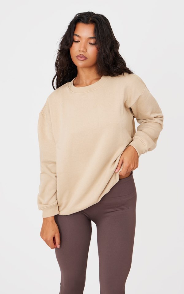 Sand Oversized Fit Sweatshirt