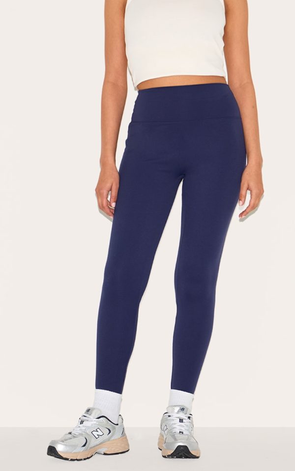 Petite Navy Sculpt High Waist Gym Leggings