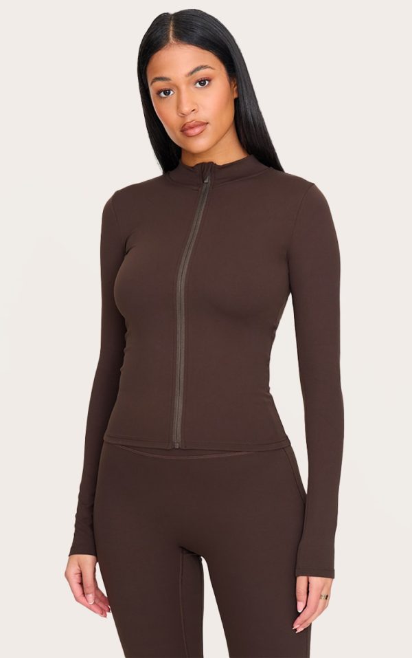 Tall Espresso Basic Sculpt Zip Jacket
