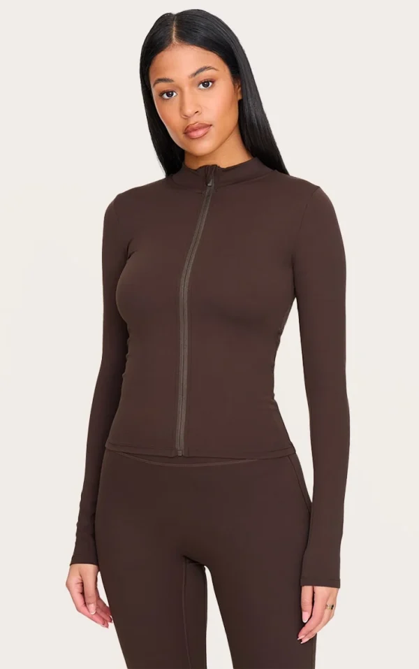 Tall Espresso Basic Sculpt Zip Jacket