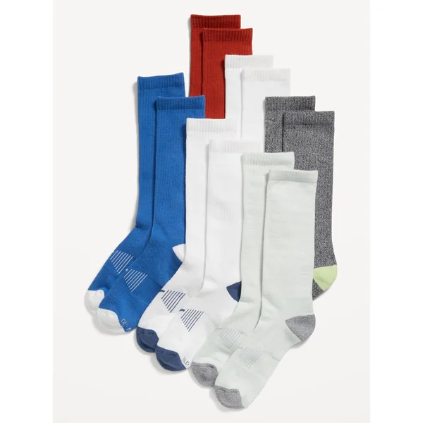 6-Pack Athletic Tube Socks for Men - Multi Pack