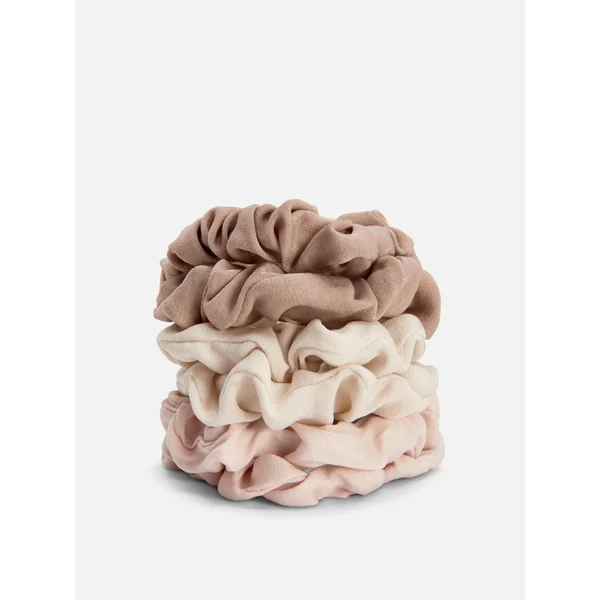 6-Pack Hair Scrunchies - Natural