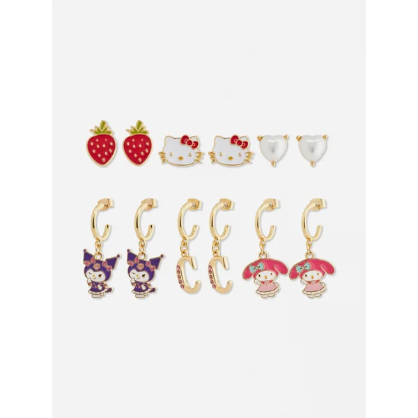 6-Pack Hello Kitty and Friends Earrings - Multi