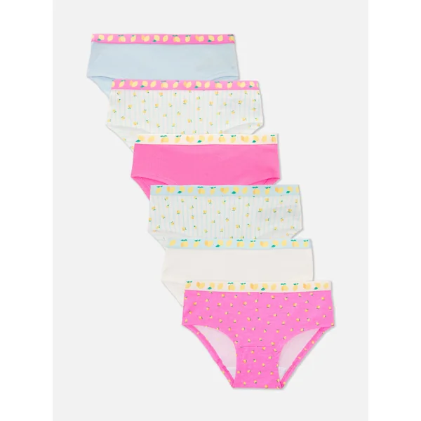 6-Pack Lemon Print Hipster Briefs - Multi