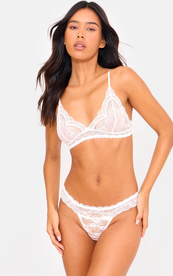 White Basic Lace Bra