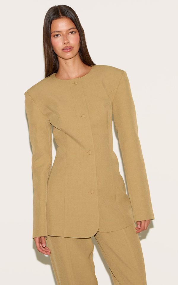Deep Mustard Tailored Fitted Blazer