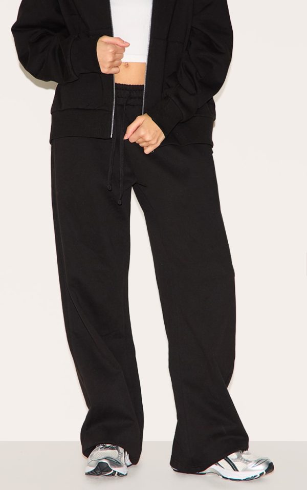 Black Premium Wide Leg Sweat Sweatpants