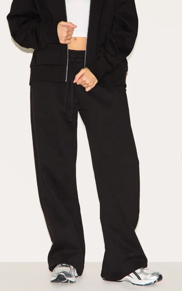 Black Premium Wide Leg Sweat Sweatpants