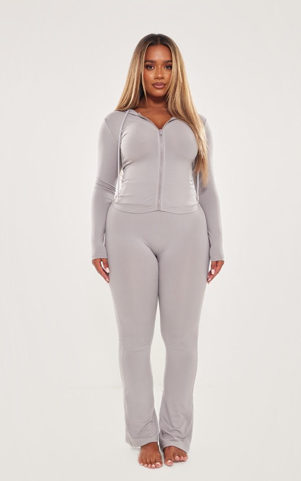 Shape Grey Sculpted Foldover Waist Flare Pants