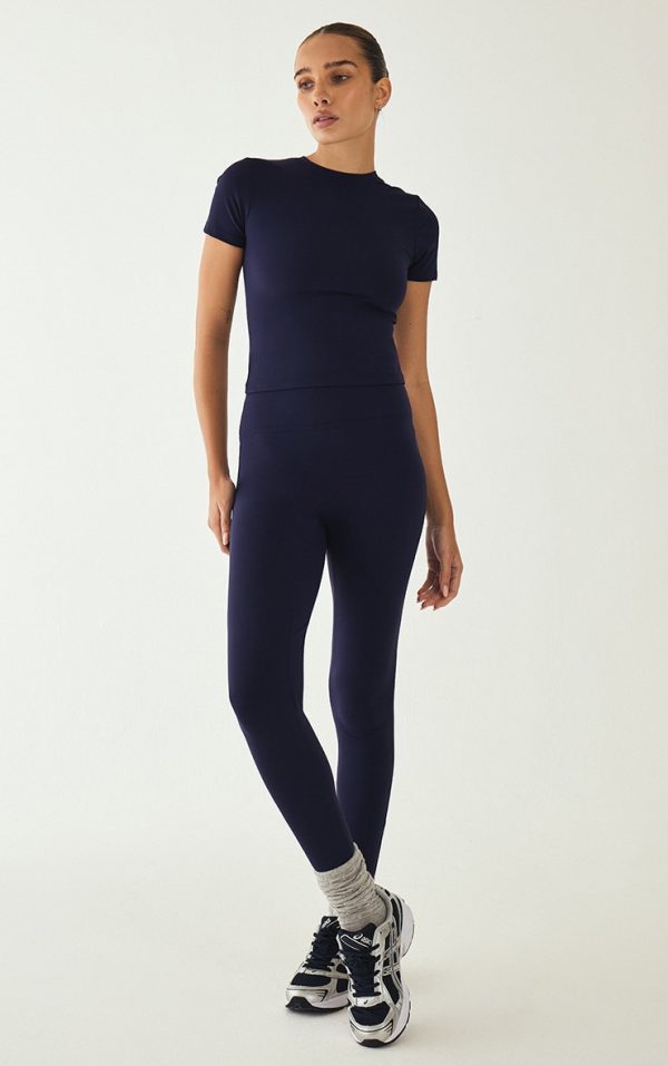 Navy Sculpt Super High Waist Gym Leggings