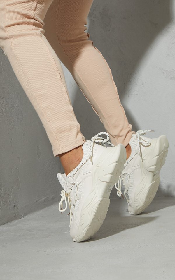 Sand Combat Lace Up Double Sole Chunky Sneakers