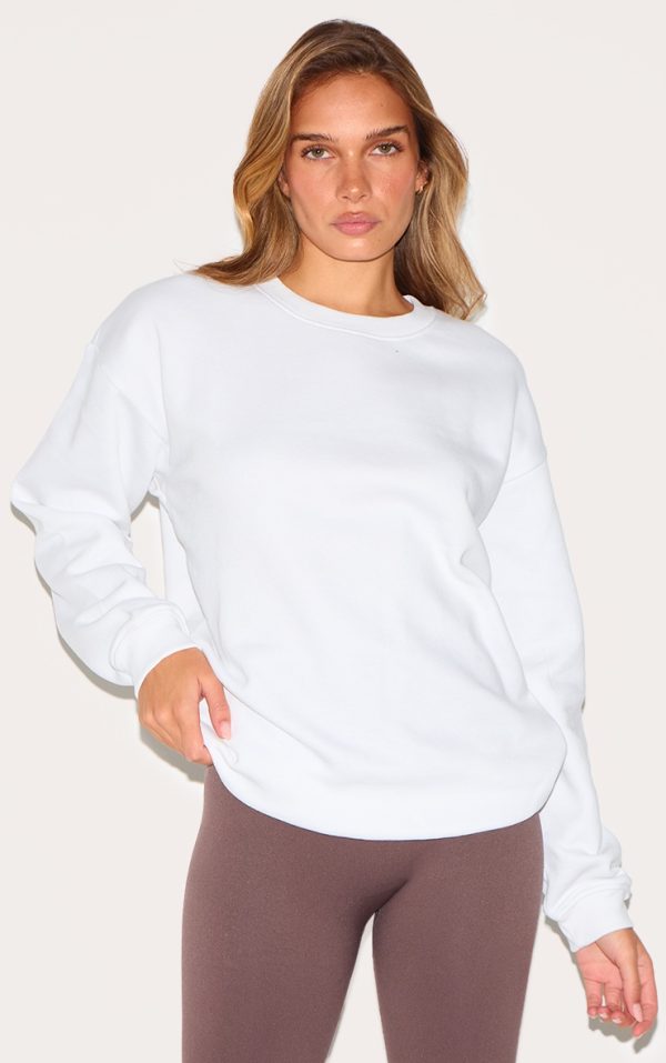 White Oversized Fit Sweatshirt