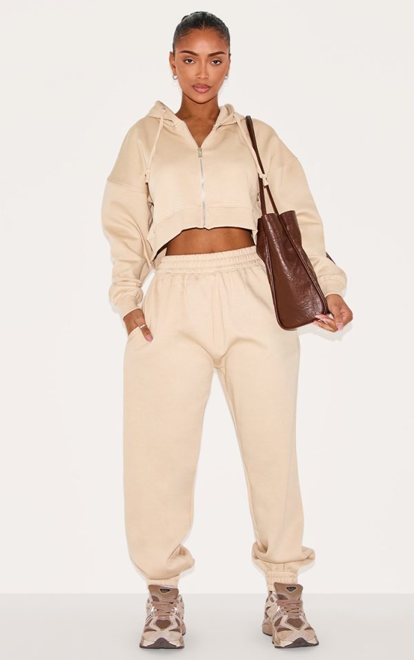 Shape Oatmeal Marl High Waist Cuffed Sweatpants
