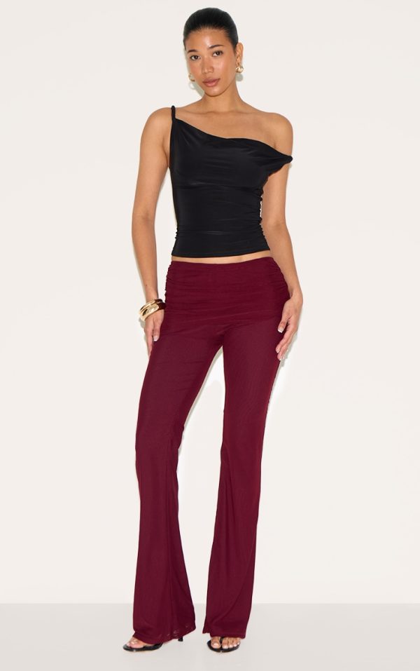 Wine Mesh Foldover Flares