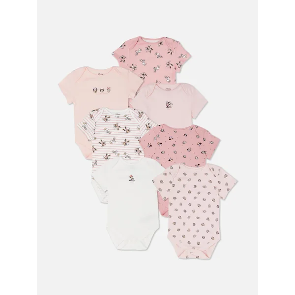 7-Pack Disney’s Minnie Mouse/Daisy Duck Bodysuits - Pink