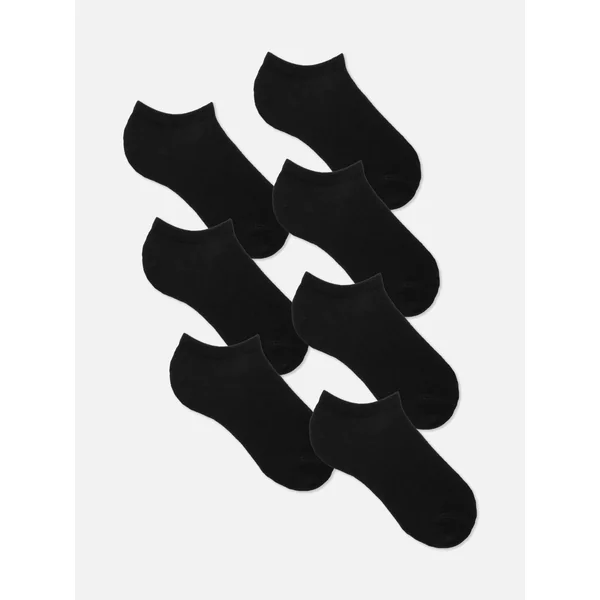 7-Pack Essential Sneaker Socks - Black
