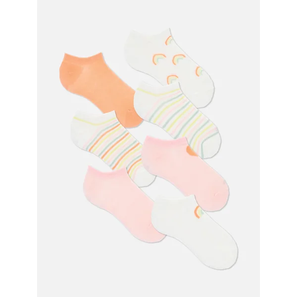 7-Pack Rainbow Sneaker Socks - Multi