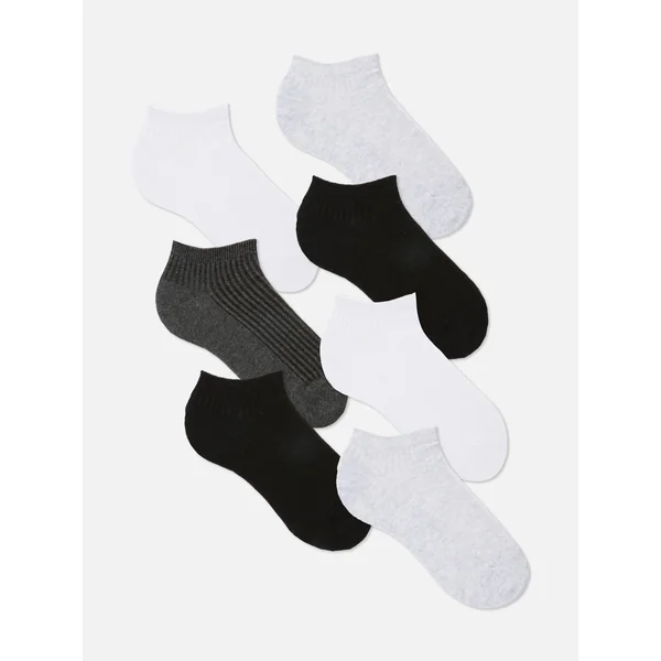 7-Pack Sneaker Socks - Gray