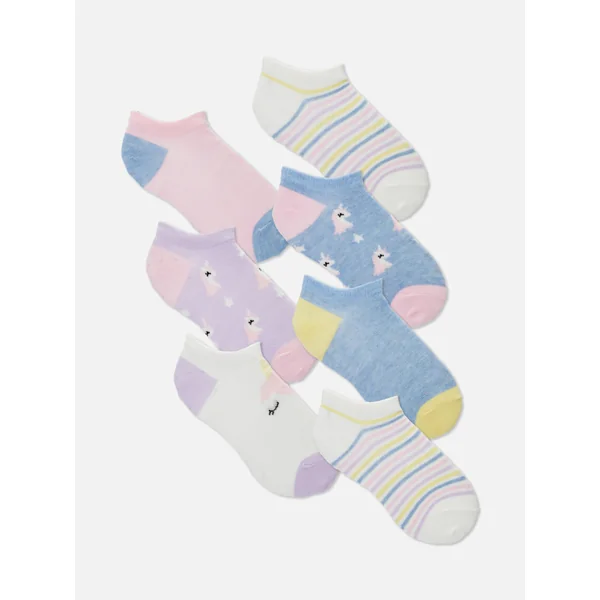 7-Pack Unicorn Sneaker Socks - Multi