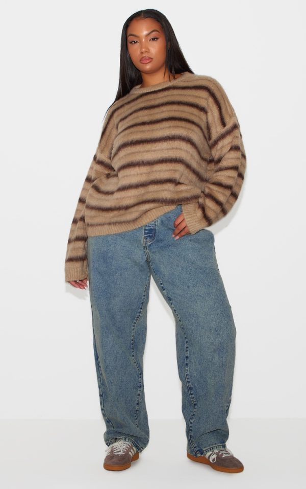 Plus Vintage Wash Boyfriend Jeans