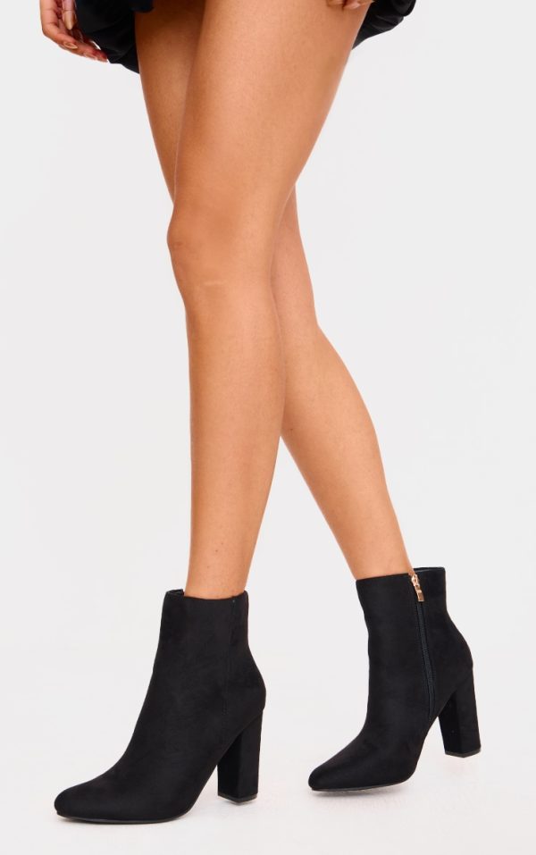 Black Behati Faux Suede Ankle Boots
