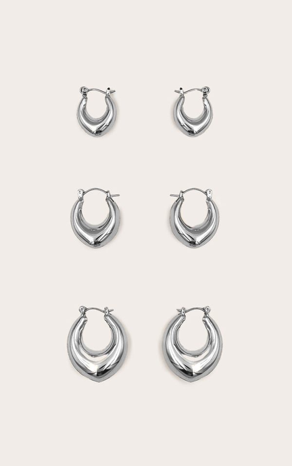Silver Huggie Hoop Multipack