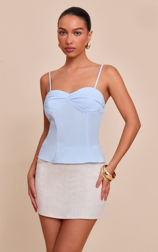 Sky Blue Woven Floaty Cami
