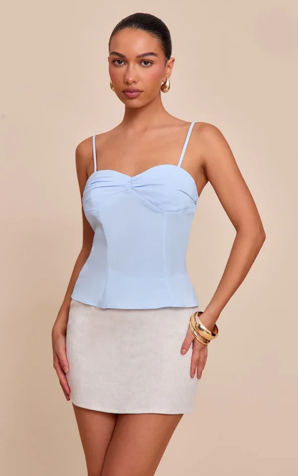 Sky Blue Woven Floaty Cami