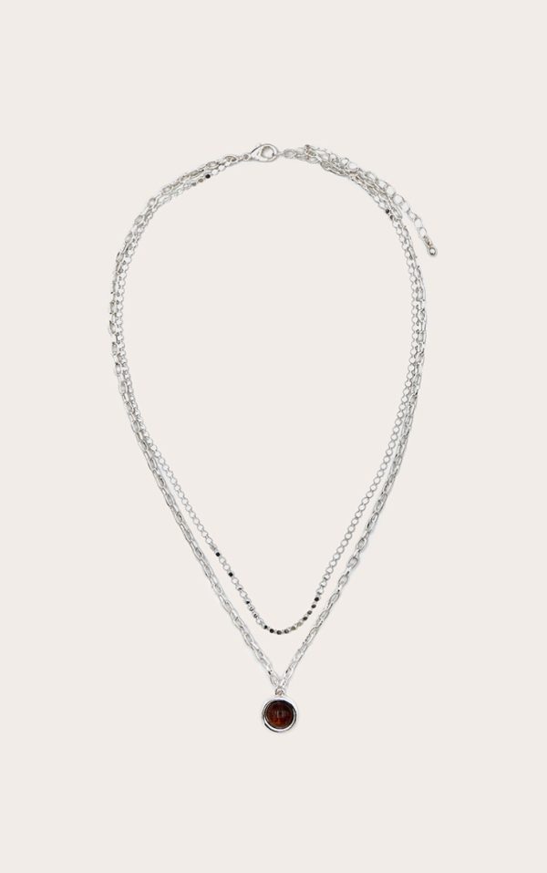 Silver Resin Pendant Multi-Pack Necklace