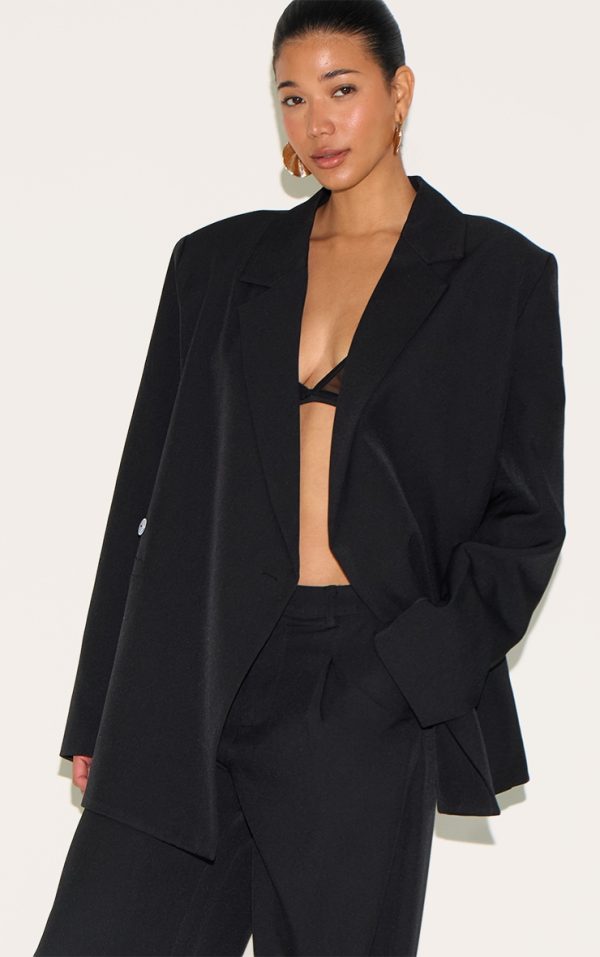 Black Tailored Woven Blazer