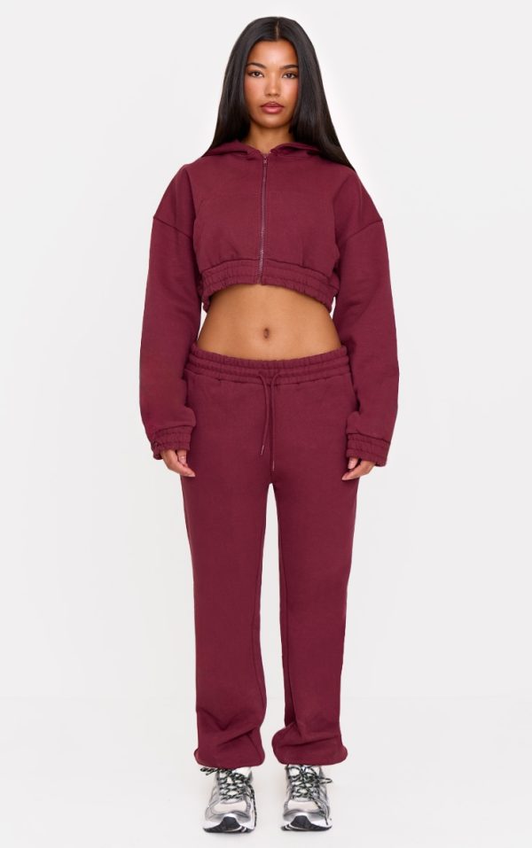 Burgundy Premium Cuffed Sweatpants