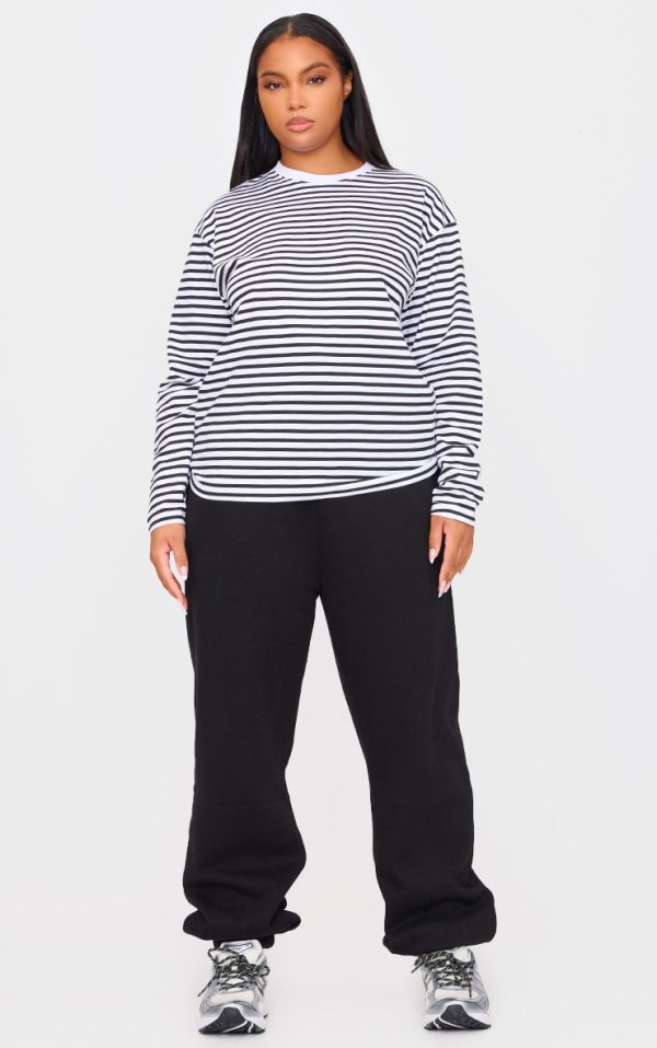 Plus Black Premium Cuffed Sweat Sweatpants