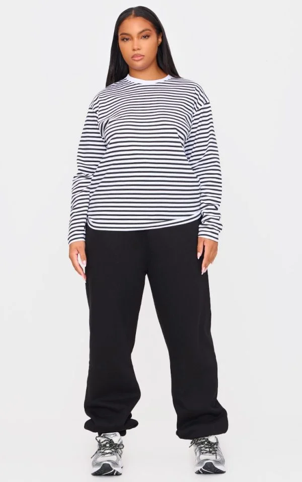 Plus Black Premium Cuffed Sweat Sweatpants