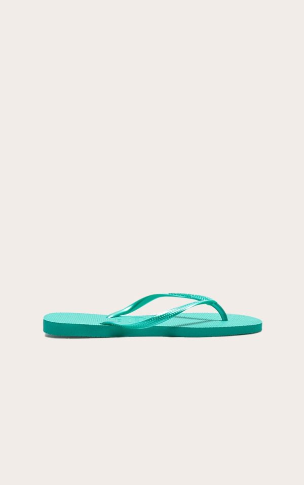 Green Metallic Havaianas Slim Flip Flops