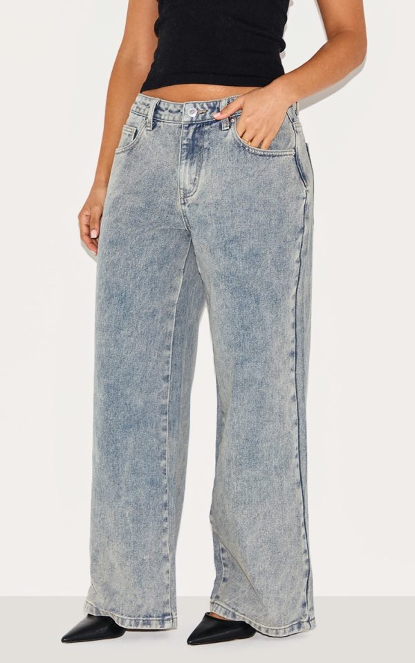 Petite Vintage Wash Washed Low Rise Boyfriend Jeans