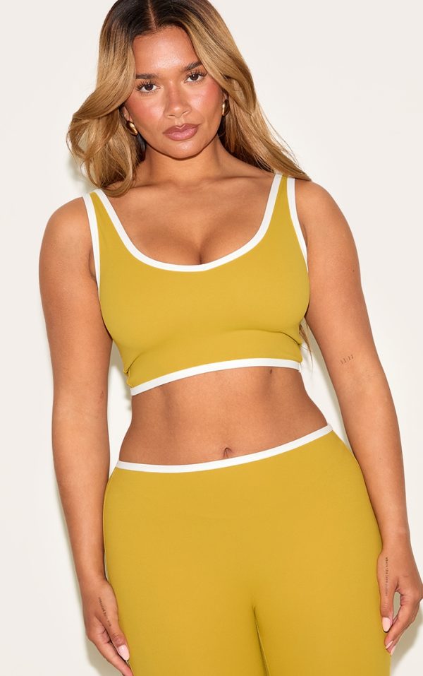 Shape Olive Active Contrast Binding Sports Bra