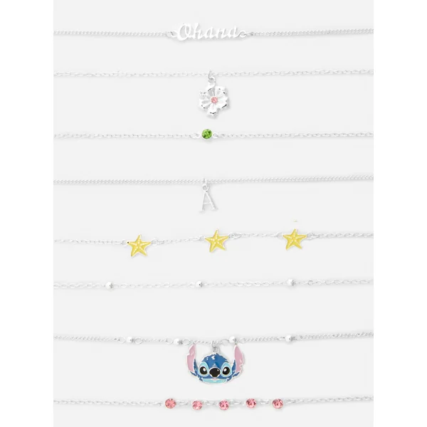 8-Pack Disney's Stitch Bracelets - Blue