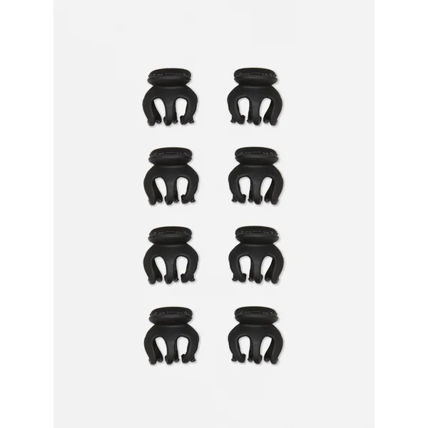 8-Pack Mini Claw Clips - Black