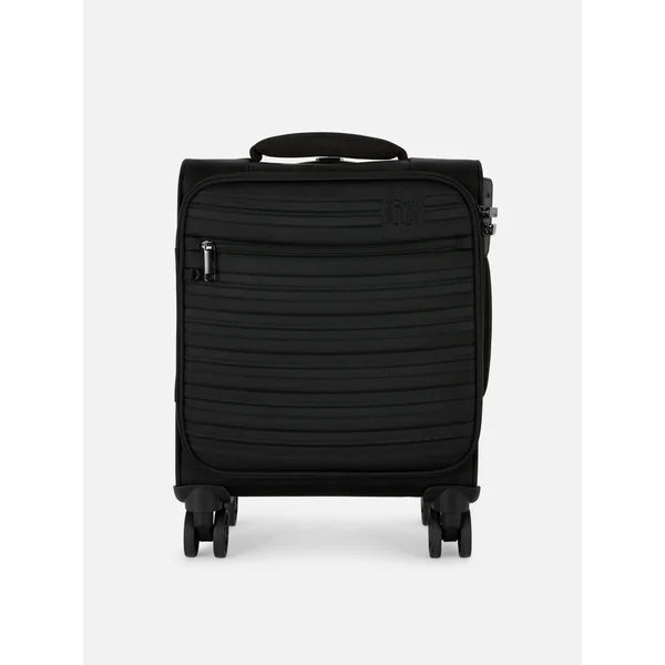 8-Wheel Soft Shell Suitcase - Black