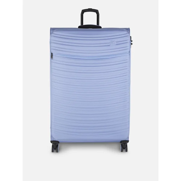 8-Wheel Soft Shell Suitcase - Blue