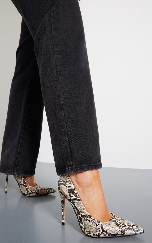 Snake Print PU High Stiletto Court Heels