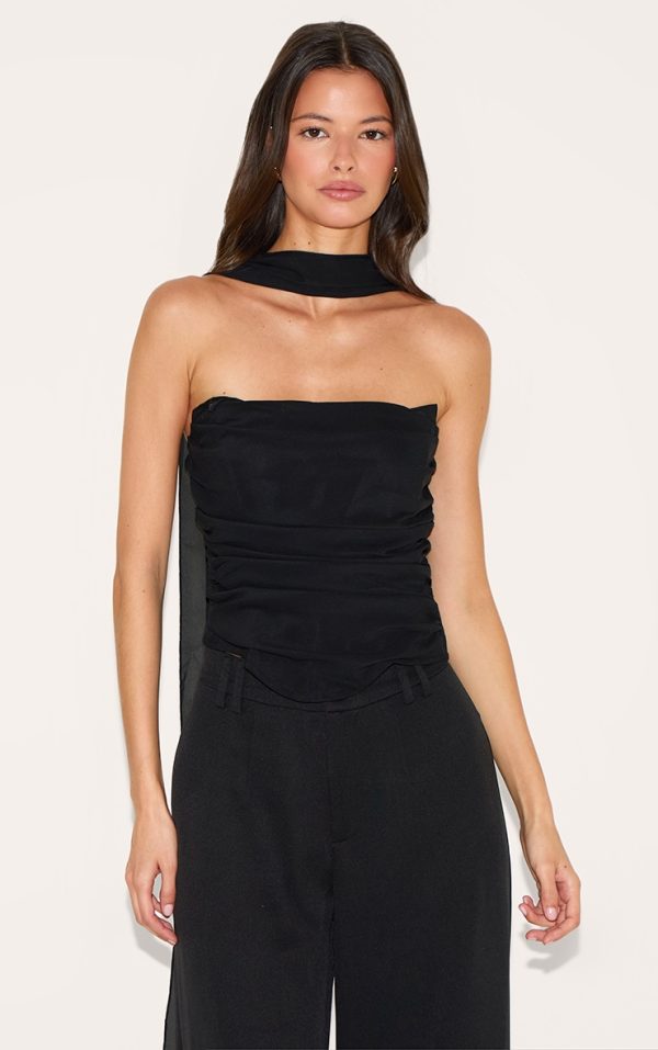 Black Scarf Detail Corset