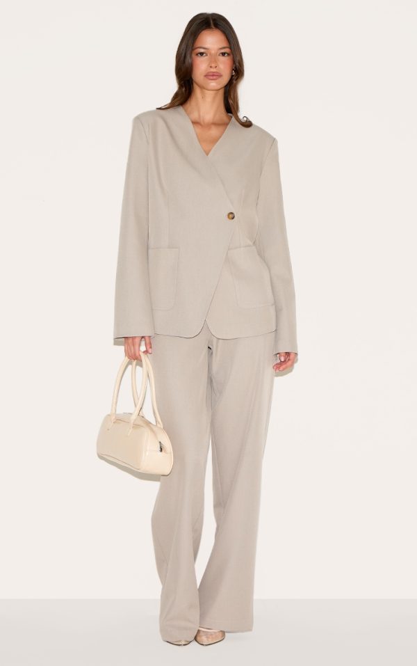 Sand Tailored Woven Mid Rise Pants