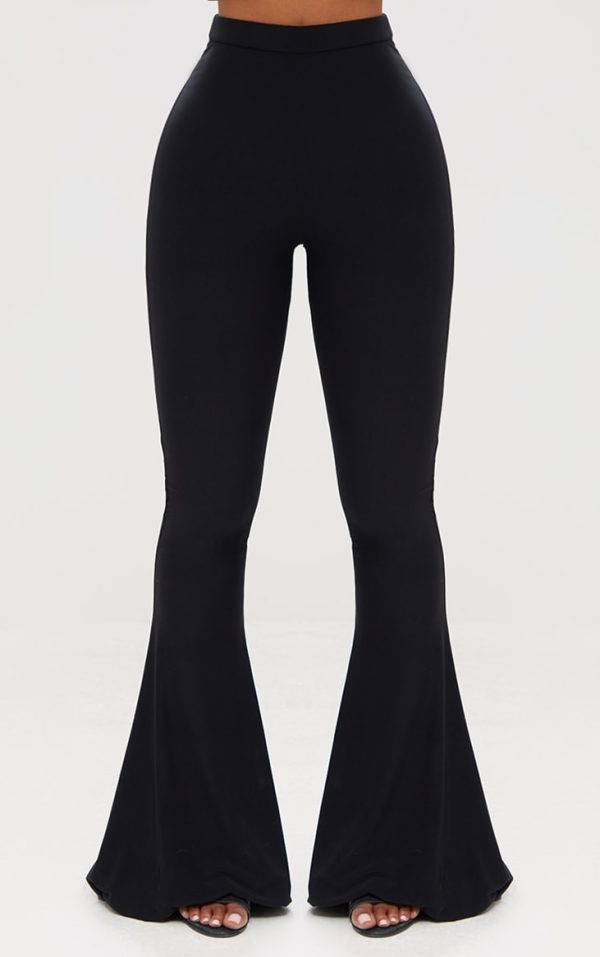Shape Black Slinky Flared Leg Pants