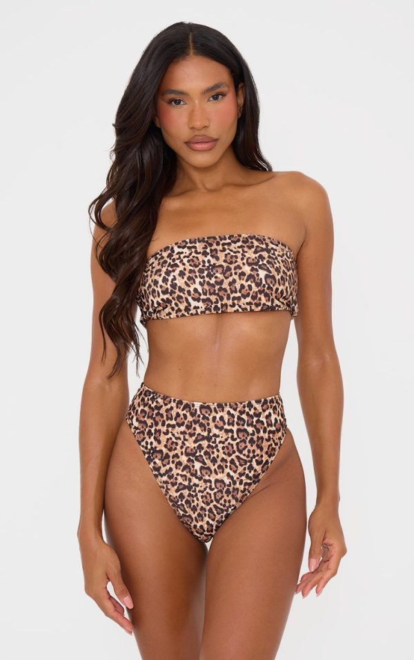 Leopard Bandeau Mix & Match Bikini Top