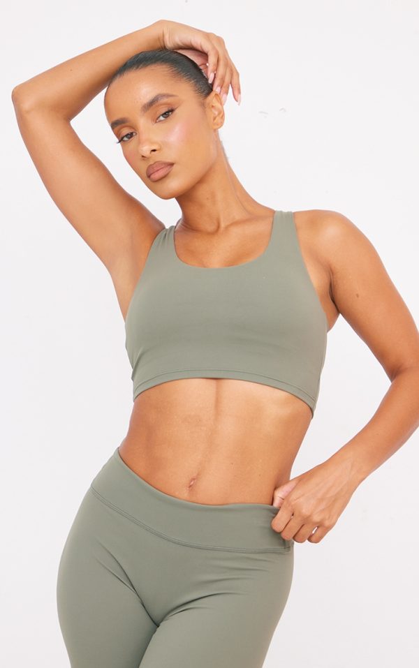Olive Ultimate Sculpt Double Layer Padded Sports Bra