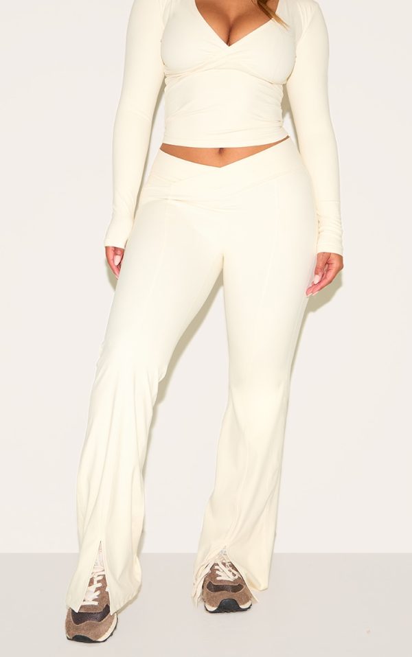 Shape Bone Sculpt Active V Waist Split Front Flare Pants